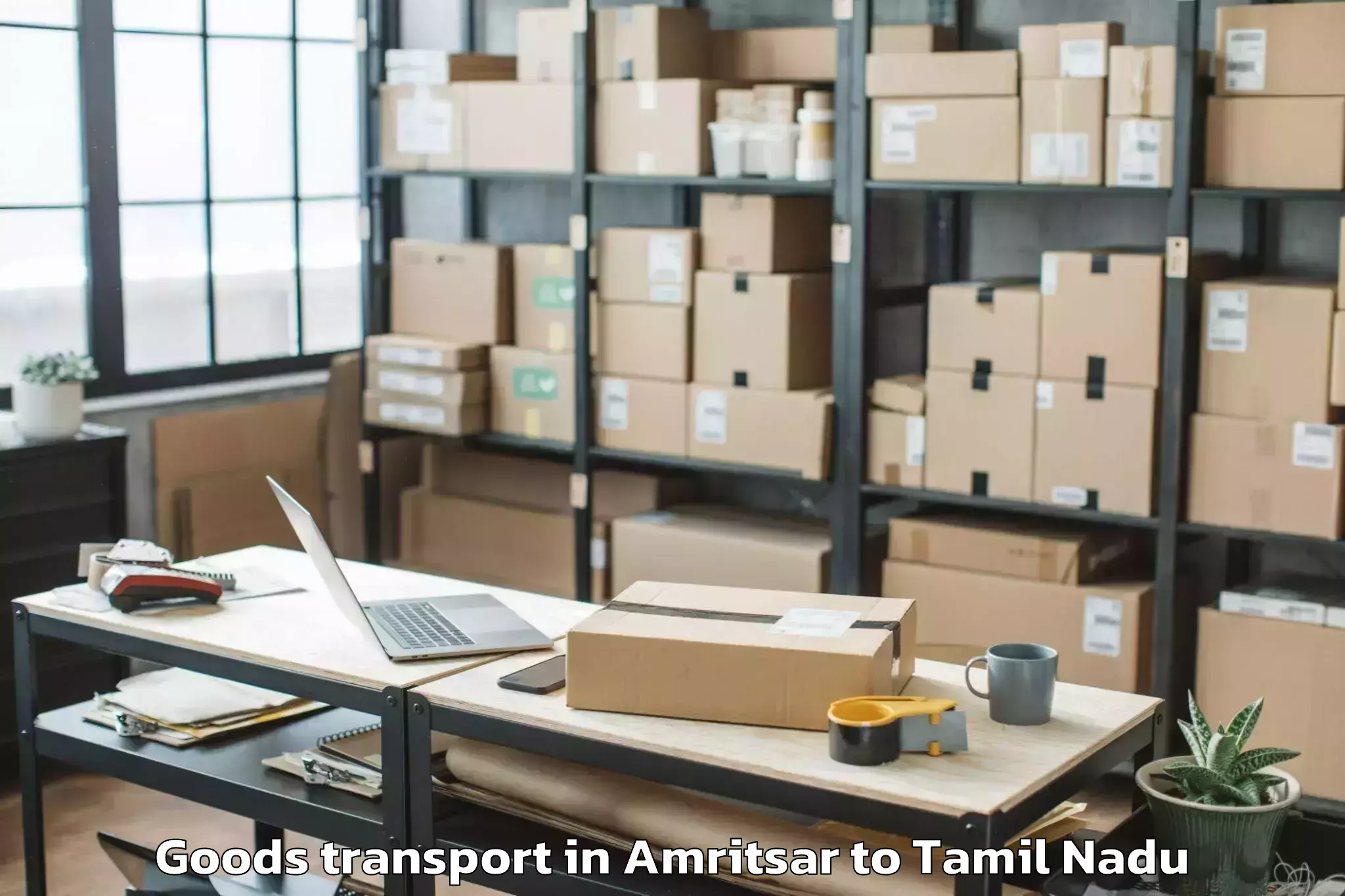 Hassle-Free Amritsar to Guindy Thiru Vi Ka Estate Goods Transport